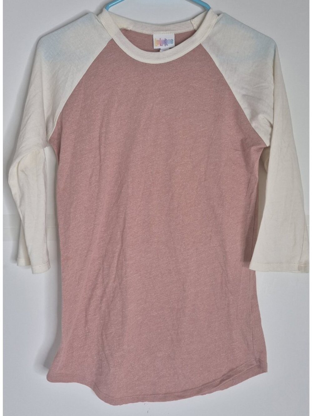 Lularoe Simply Comfortable 3/4 Sleeve Tshirt Women's Size XS Salmon And Cream